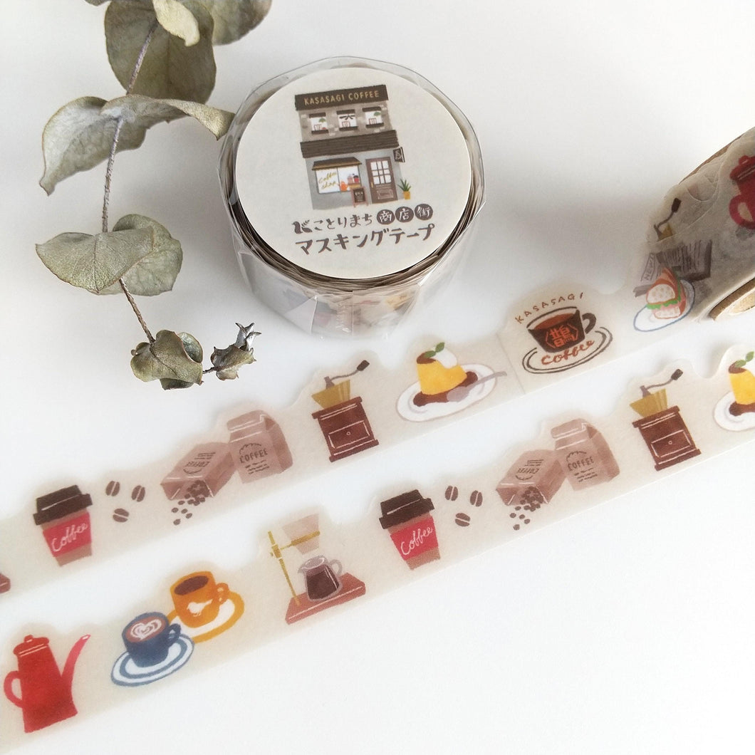 Kotorimachi masking tape -Coffee shop- from Japan by mind wave washi tape