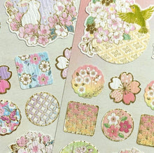 Carica l&#39;immagine nel visualizzatore di Gallery, Sticker Selection gold foil washi sticker &quot;Sakura&quot; from Japan by GAIA
