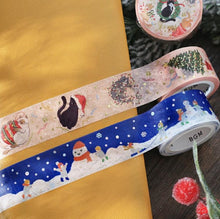 Load image into Gallery viewer, Christmas limited edition washi tape &quot;Make a Snowman&quot; By BGM masking tape
