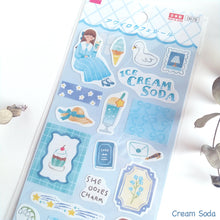 Charger l&#39;image dans la galerie, Awairo Cafe seal from Japan by Daiso sheet sticker
