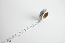 Lade das Bild in den Galerie-Viewer, YOHAKU Masking tape &quot;Moji to suuji&quot; from Japan washi tape
