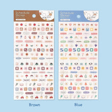 Carica l&#39;immagine nel visualizzatore di Gallery, Schedule Sticker &quot;Brown/Blue&quot; from Japan by GAIA
