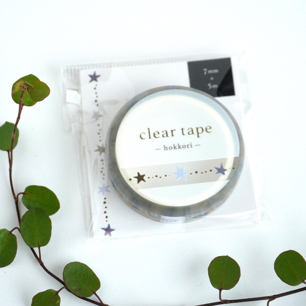 Clear tape -hokkori hoshi(star)- gold foil clear tape by mind wave from Japan