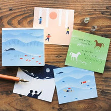 Charger l&#39;image dans la galerie, Shuku Nishi Land scape memo pads by cozyca products from Japan
