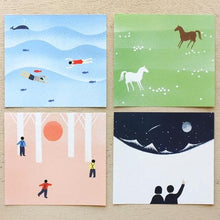 Charger l&#39;image dans la galerie, Shuku Nishi Land scape memo pads by cozyca products from Japan
