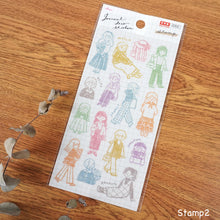 Carica l&#39;immagine nel visualizzatore di Gallery, Journal deco sticker -Stamp/Stamp2- by Daiso from Japan
