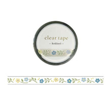 Load image into Gallery viewer, Clear tape -hokkori hana2(flower)- gold foil clear tape by mind wave from Japan
