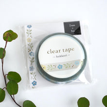 Load image into Gallery viewer, Clear tape -hokkori hana2(flower)- gold foil clear tape by mind wave from Japan
