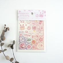 Carica l&#39;immagine nel visualizzatore di Gallery, Masking Die Cut seal , masking sticker SAKURA Viewing -Sweets- from Japan by Kyowa
