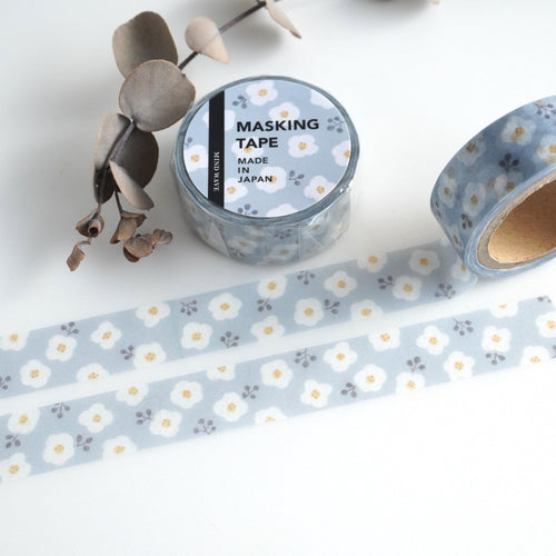 Masking tape -hokkori hana1(flower)- washi tape from Japan by mind wave