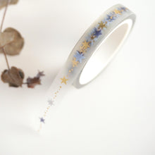 Load image into Gallery viewer, Clear tape -hokkori hoshi(star)- gold foil clear tape by mind wave from Japan
