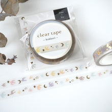 Load image into Gallery viewer, Clear tape -hokkori tori(bird)- gold foil clear tape by mind wave from Japan

