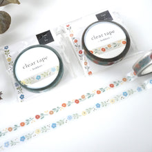 Carica l&#39;immagine nel visualizzatore di Gallery, Clear tape -hokkori hana2(flower)- gold foil clear tape by mind wave from Japan
