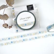 Carica l&#39;immagine nel visualizzatore di Gallery, Clear tape -hokkori hana2(flower)- gold foil clear tape by mind wave from Japan
