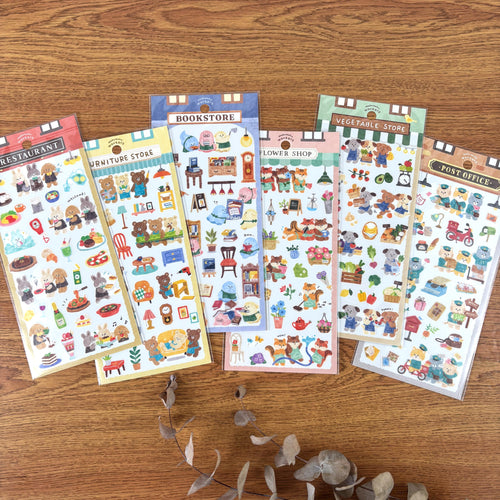 waku waku workers Sticker from Japan by mind wave