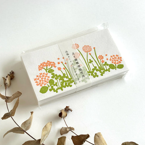 Dots and Lines Letterpress Card (Little Garden) By classiky From Japan