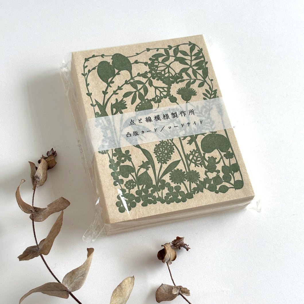 Dots and Lines Letterpress Card (Roadside) By classiky From Japan