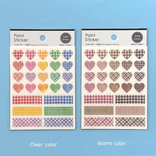Point Sticker -Heart check- washi sticker from Japan by GAIA