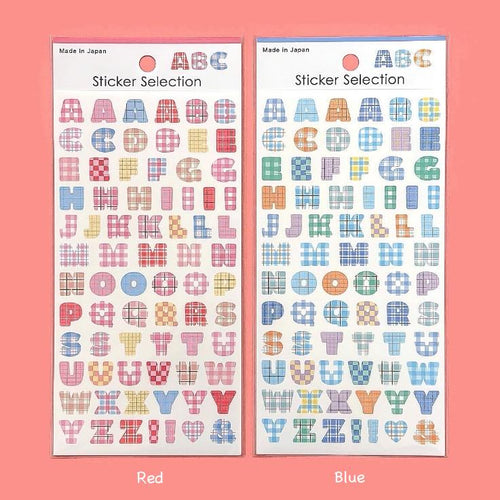 Sticker Selection -Checked letters- from Japan by GAIA