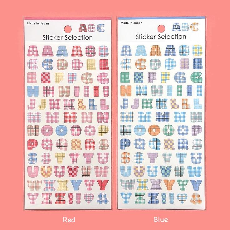 Sticker Selection -Checked letters- from Japan by GAIA