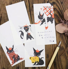 Load image into Gallery viewer, Black cat ROBIN Ippitsusen B (mini letter paper)
