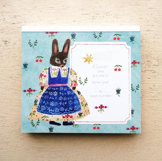Aiko Fukawa memo pads -flower and animals- cozyca products hyogensha