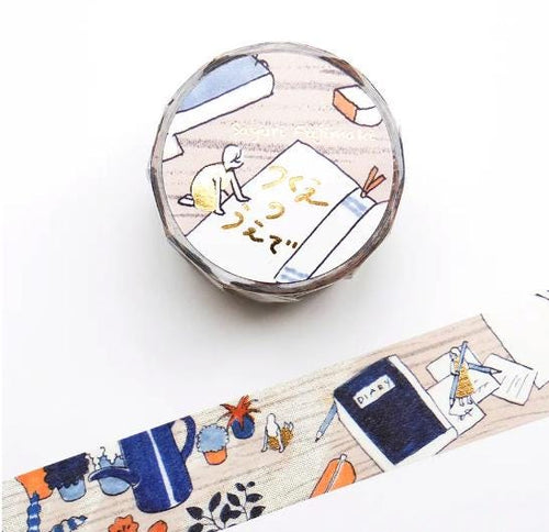 Masking tape Sayuri Fujimaki -on my desk- cazyca products hyougensha