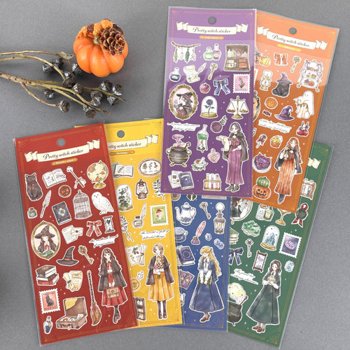 Pretty witch sticker from Japan by GAIA