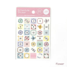 Load image into Gallery viewer, Point Sticker -Date- bear/flower washi sticker from Japan by GAIA

