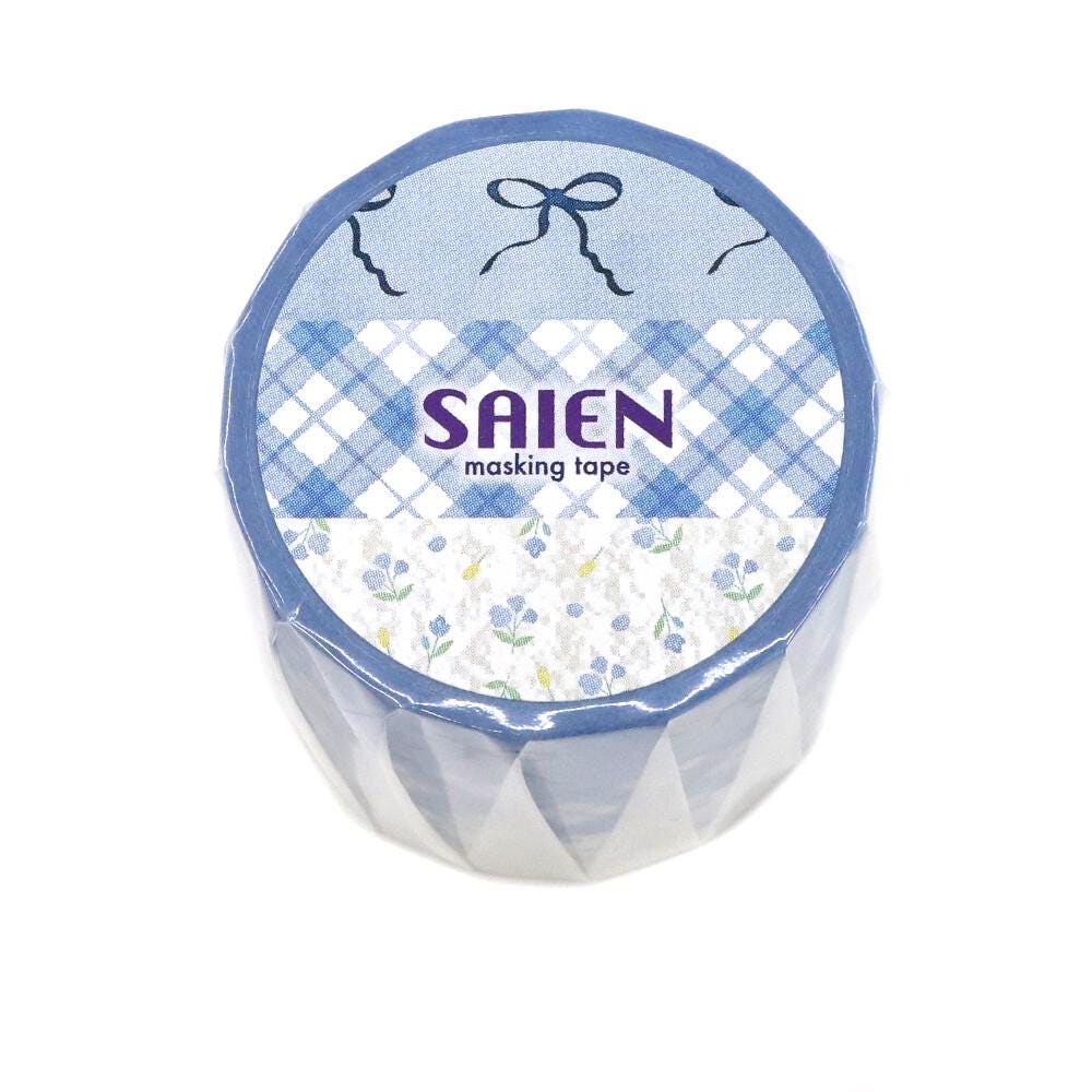 Masking tape Set of 3 -Sky Blue Ribbon- from Japan washi tape