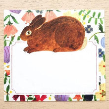 Load image into Gallery viewer, Aiko Fukawa memo pads -flower and animals- cozyca products hyogensha
