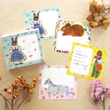 Load image into Gallery viewer, Aiko Fukawa memo pads -flower and animals- cozyca products hyogensha
