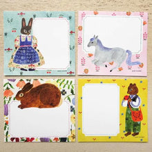 Load image into Gallery viewer, Aiko Fukawa memo pads -flower and animals- cozyca products hyogensha
