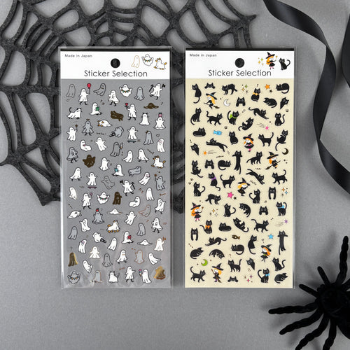 Sticker Selection Halloween sticker -Ghost/Black Cat- from Japan by GAIA