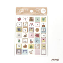 Load image into Gallery viewer, Point Sticker -Date- bear/flower washi sticker from Japan by GAIA
