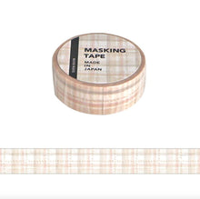 Load image into Gallery viewer, Masking tape -Pattern 20 Beige plaid pattern- washi tape from Japan by mind wave
