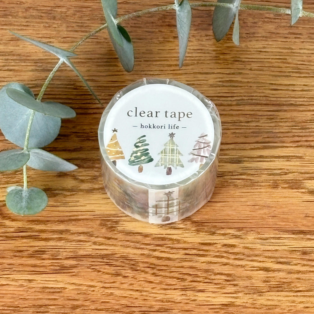 Clear Tape Gold foil -hokkori life- Tree by mind wave from Japan