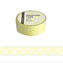 Charger l&#39;image dans la galerie, Masking tape -Pattern 22 Yellow diagonal plaid- washi tape from Japan by mind wave
