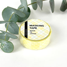 Charger l&#39;image dans la galerie, Masking tape -Pattern 22 Yellow diagonal plaid- washi tape from Japan by mind wave
