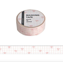 Charger l&#39;image dans la galerie, Masking tape -Pattern 23 Pink Ribbon plaid- washi tape from Japan by mind wave
