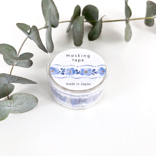 Drawing Masking Tape Die Cut -Flower- from Japan by mind wave Washi tape