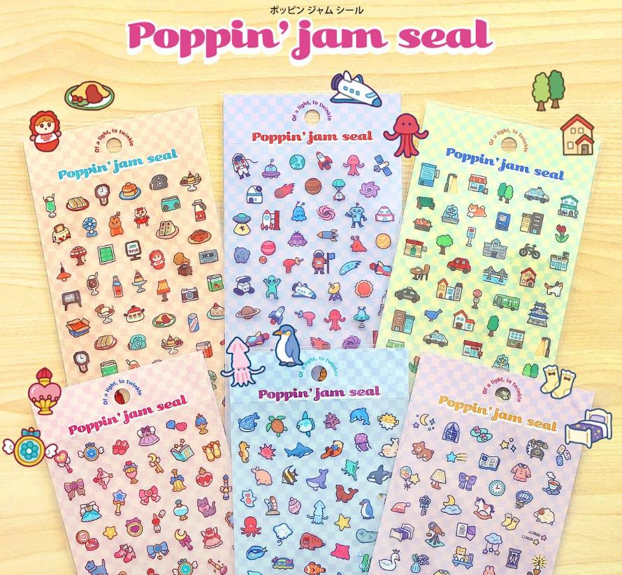 Poppin jam seal from Japan by mind wave Sticker