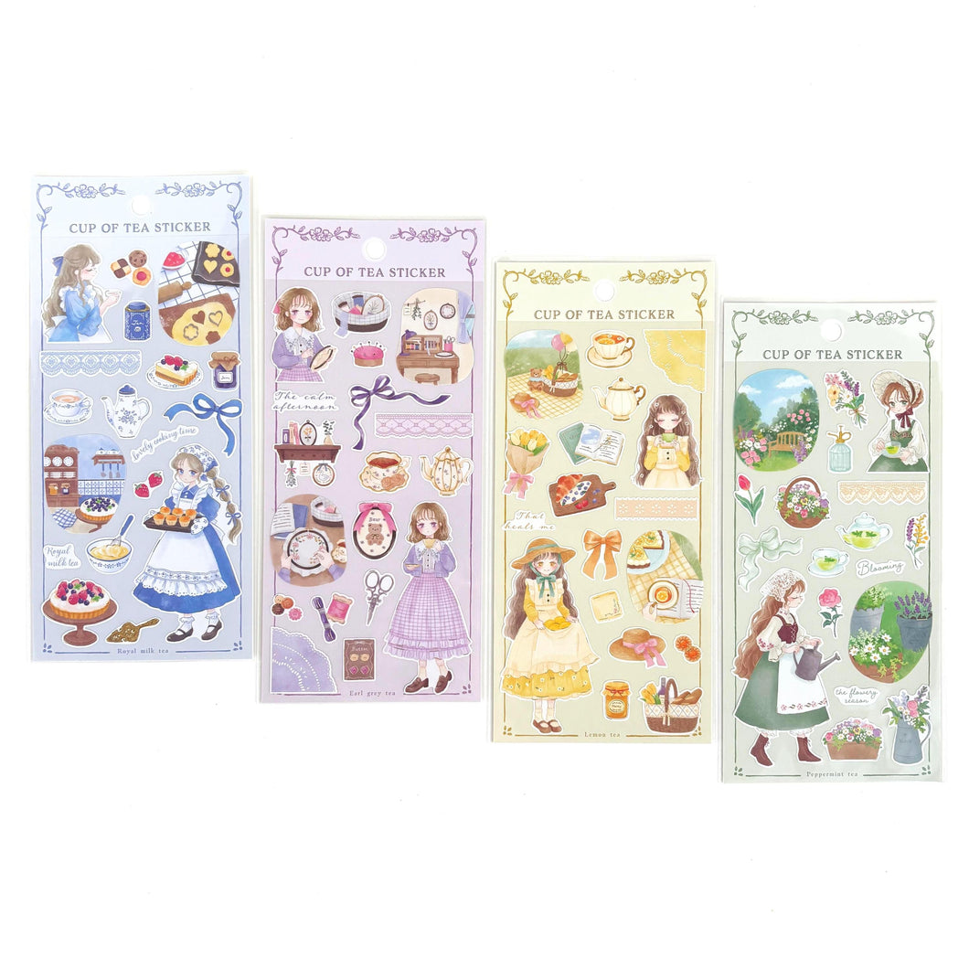 Cap of tea sticker from Japan by GAIA