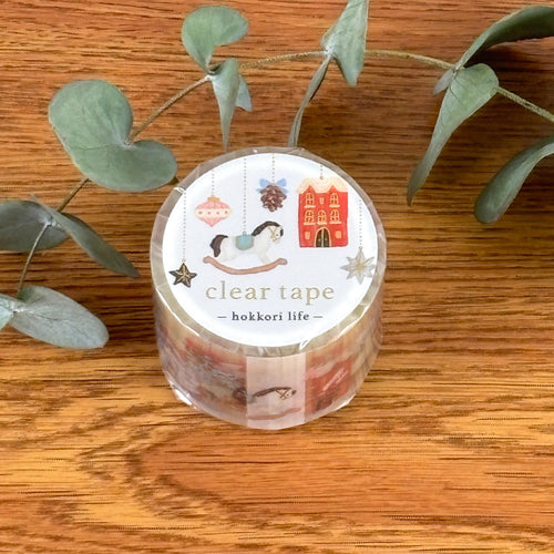 Clear Tape Gold foil -hokkori life- Ornament by mind wave from Japan