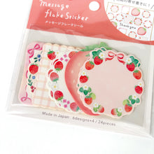 Load image into Gallery viewer, Message flake sticker -Strawberry/Clover- from Japan by GAIA
