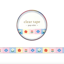 Lade das Bild in den Galerie-Viewer, Clear tape Pop Icon -Flower2- gold foil clear tape by mind wave from Japan
