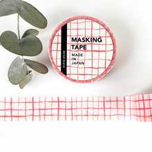 Lade das Bild in den Galerie-Viewer, Masking tape-plaid27-Red plaid washi tape from Japan by mind wave
