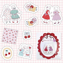 Load image into Gallery viewer, Strawberry girl and Cherry girl sticker

