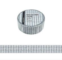 Lade das Bild in den Galerie-Viewer, Masking tape-plaid24-Gray Gingham washi tape from Japan by mind wave
