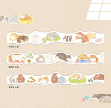 Lade das Bild in den Galerie-Viewer, Nap time family -The Shibata family- masking tape by mind wave from Japan Shibainu dog washi tape
